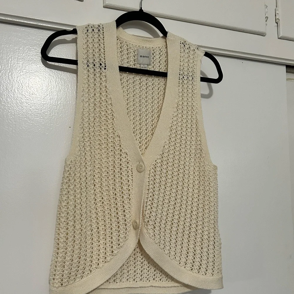 Maeve Anthropologie Knit Crochet Boho Festival Coastal Size Large - Picture 4 of 6